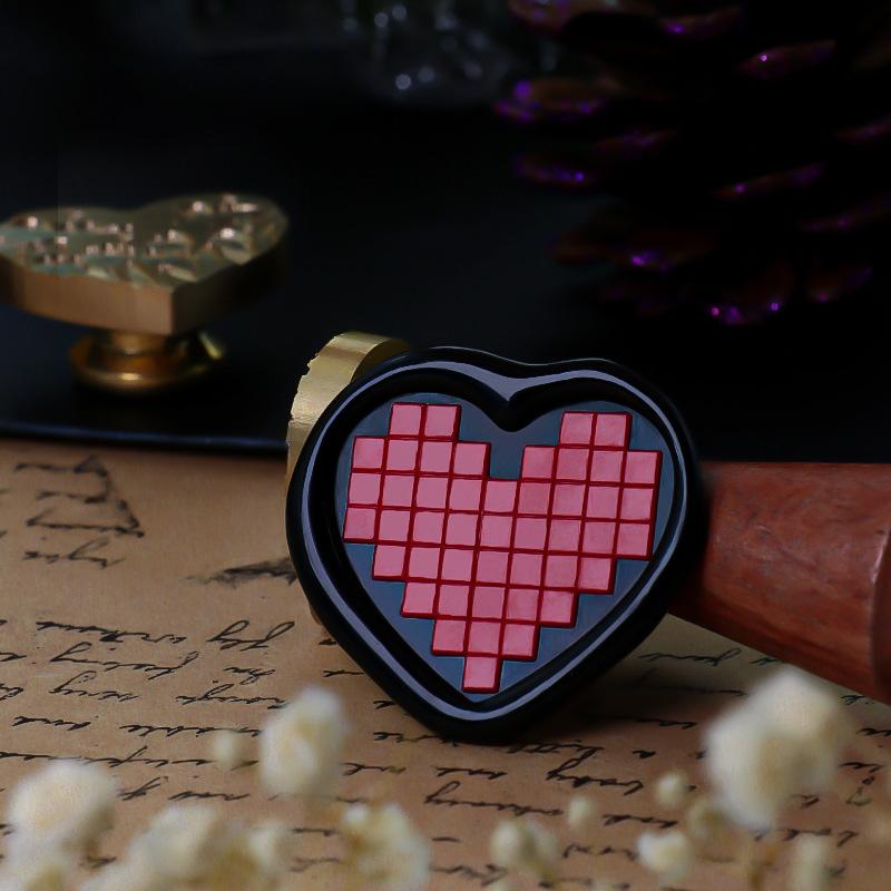 Pieczątka z serii Heart Stamp Wax Seal Głowa pieczątki Fire Paint do scrapbookingu Koperta Zaproszenie ślubne Opakowanie na kartę podarunkową urodzinową