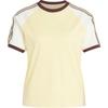 Adidas Originals 80s Colorblock Stripe Sports Short Sleeve Tee Women Tops Yellow JD5762