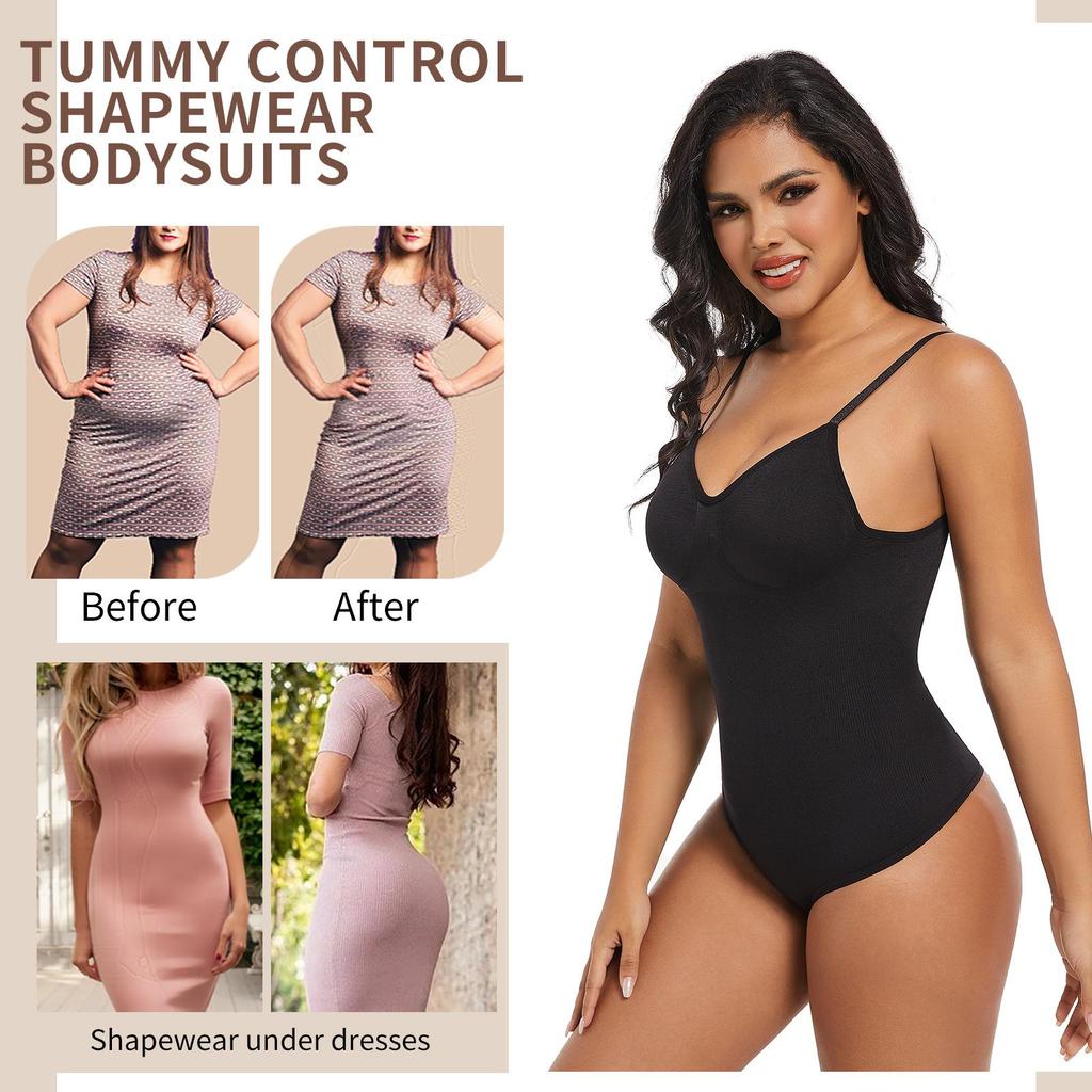 Shapewear voor dames Buikcontrole bodysuit Naadloze beeldhouwen string Body Shaper Taille Cincher Afslankend ondergoed U-plunge Ruglooze maillots Tops