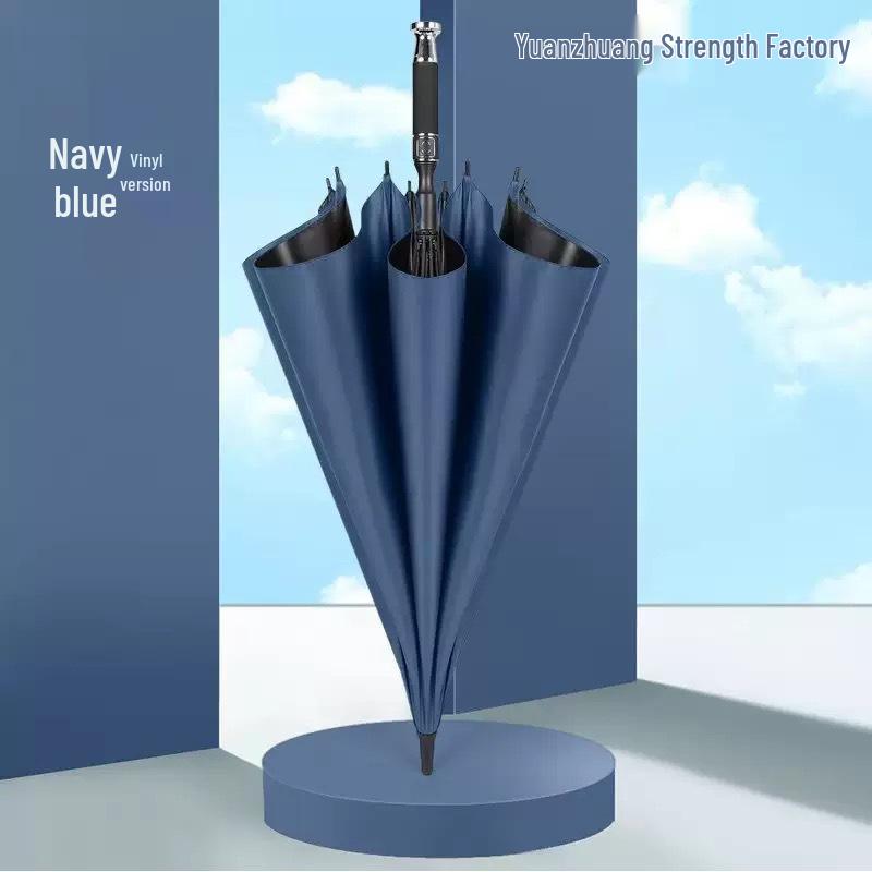 

Rolls-Royce Logo Windproof Golf Umbrella: Extra-Large, Long-Handled, Double Canopy Business Umbrella Diameter 120 cm Business Umbrella темно-синього кольору