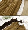 Women's Retro Forest-Style Sleeveless Corduroy Maxi Dress