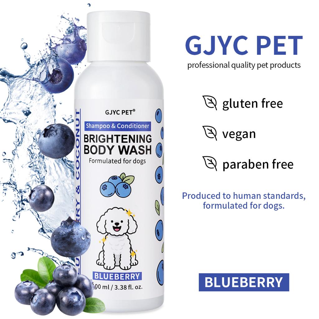 Shampoo Sbiancante Professionale per Cani Formula Illuminante al Mirtillo Migliora la Lucentezza Morbidezza del Pelo Cura per la Toelettatura degli Animali