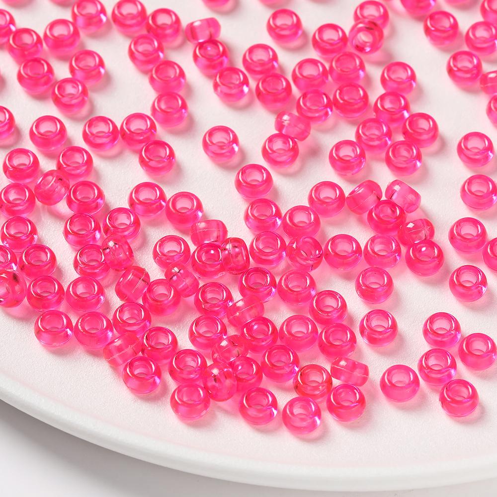 100pcs 4*7mm Acrylic Big Holes Beads Colored Spacer Loose Beads for DIY Necklace Bracelet Phone Charms Jewelry Making Supplies