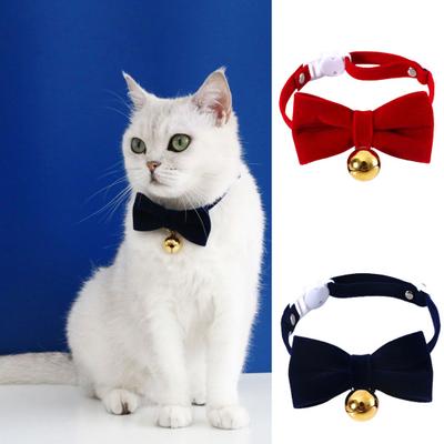 Köpek Tasması Süper Yumuşak Ayarlanabilir Solmaya Dayanıklı Alerji Yapmaz Hızlı Çıkarılabilir Dekoratif Kadife Papyon