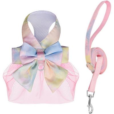 Ranboer Pet Gradient Ribbon Skirt Harness Set, Type B
