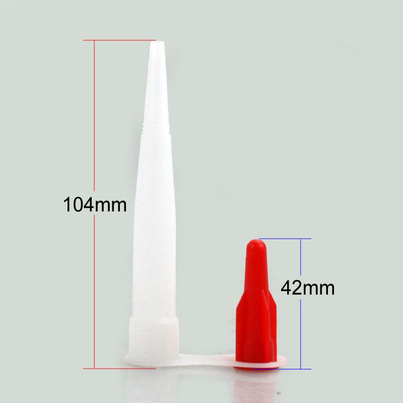 8pcs/pack Spare Glue  Nozzles Silicone Tube Nozzle Caulk Caps Re-sealable Sealant Tool