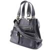BVLGARI Maxi Rettale Handbag 2WAYShoulder black leather Women Used
