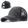 New Popular Outdoor Cross Ponytail Cap Sports Broken Edge Baseball Cap Summer Ladies Running Cap