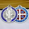 Catholic Christian Religious Home Car Vintage Colored Saint Benedict Cross Ornaments Pendants Jewelry Gift Wall Cross Decoration