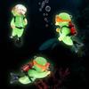 Fish Tank Decoration Luminous Green Mini Floating Diver Aquarium Ornaments Cute Small Floating Ball Aquarium Accessories Acuario