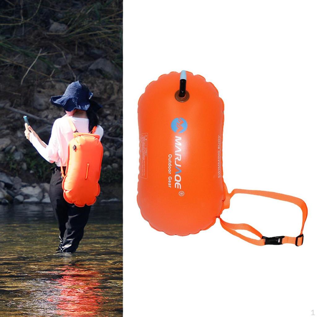 Swim Buoy Float Inflatable 8 Kg Buoyancy for Open Water Swimmers Triathletes