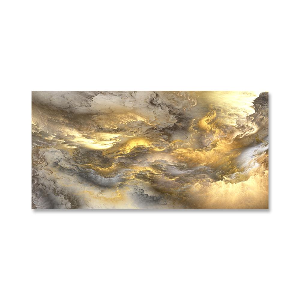 Abstract Colorful Clouds Canvas Painting Golden Purple Light Posters and Prints Wall Pictures For Living Room Decoration Cuadros