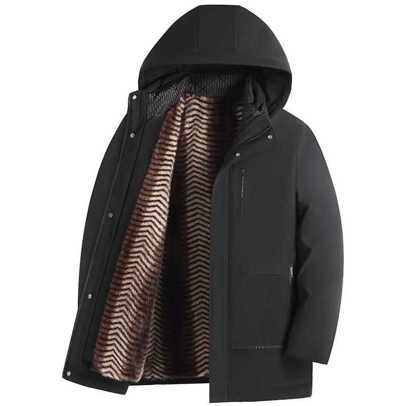 Men's Cotton-padded Clothes Can Be Removed From Mink Velvet Liner Cotton Clothes Winter Velvet To KeepOvercome One Dress and Two Wears