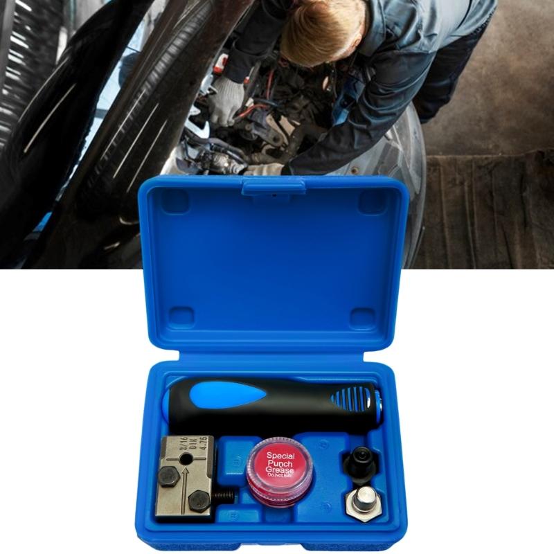 3/16in 4.75mm Manual Tubing Flaring Tool Set Car Brake Line Flaring Device Universal Tube Flare Tool with Storage Box