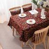 Retro Polyester Cotton Color Woven Jacquard Flower Bird Famous Flower Fringed Tablecloth Rectangular Coffee Table Tablecloth Dining Table Cloth