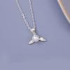Silver Angel Wing Pearl Necklace Simple Elegant Personalized Jewelry