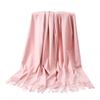 Wool Scarf Women's Winter Korean Style Thickened Warm Solid Color Scarf Shawl High End Versatile Cashmere Scarf