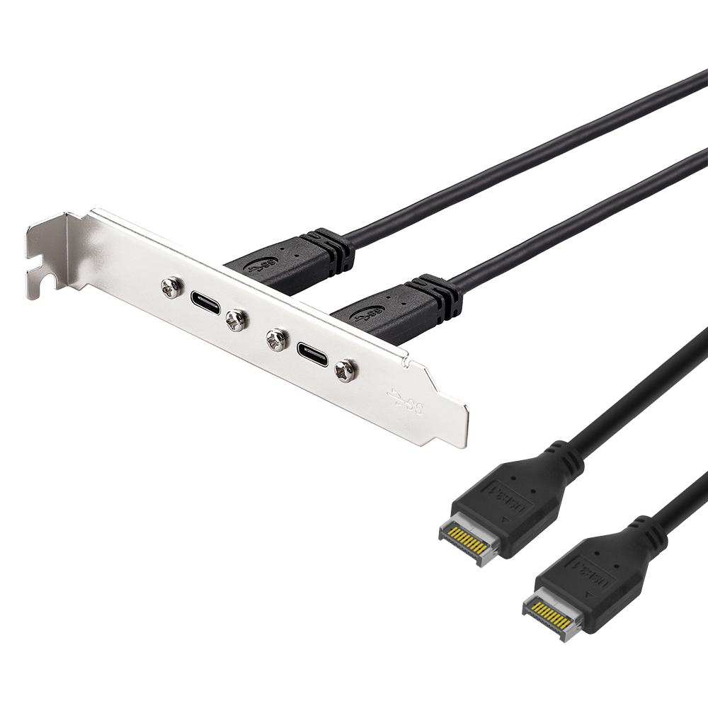 RGEEK 50cm USB 3.1 Front Panel Header Type-E To USB-C Type C Female Connector Extension Wire Cable +Panel Mount Screw