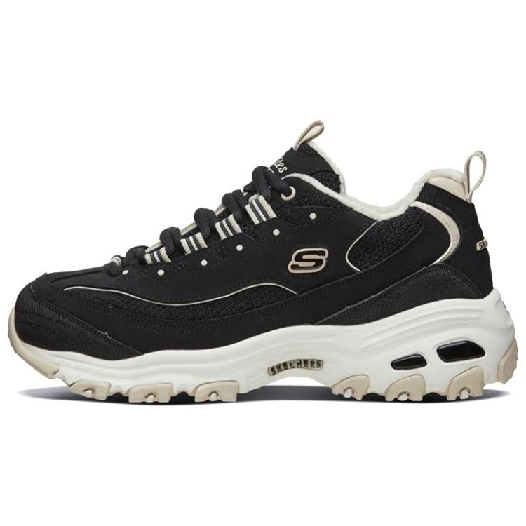 (WMNS) Skechers D Lites 1.0 Fashion Running Shoes Black/Grey/Brown Women s 66666254-BKTP EU 36