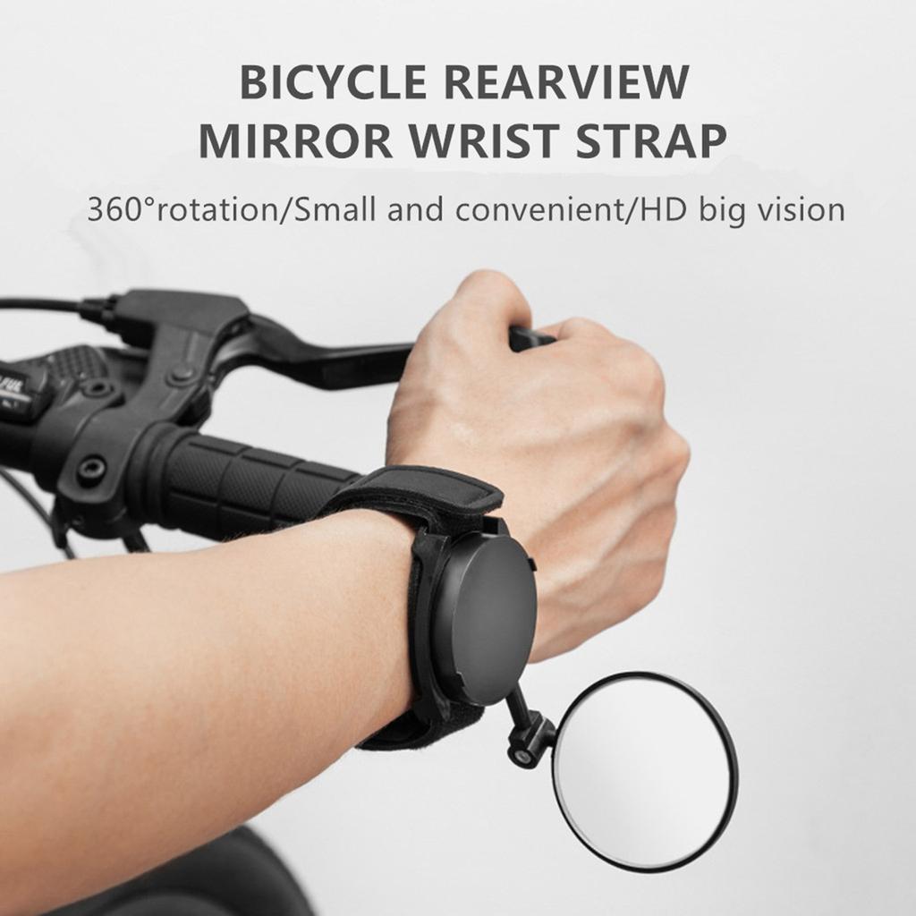 360 Degree Adjustable Bike Rearview Mirror Wrist Band Rear View Mirror Arm Wear Collapsible Handlebar Safety Bike Mirror