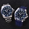 Longines HYDROCONQUEST Concas Taucheruhrenserie GMT Automatik Mechanisches Uhrwerk 300 Uhr 43mm Blaues Zifferblatt Edelstahlgehäuse Kautschukarmband L3.890.4.96.9
