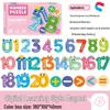 Children's Educational Magnetic Blackboard & Refrigerator Puzzle with 26 Alphabet Letters, Animal Shapes, and Numbers.