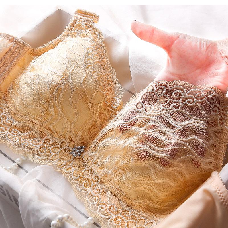 

Женское тонкое текстовое нижнее белье, бюстгальтер без косточек, большой размер, сексуальный кружевной бюстгальтер 42/95E бежевый