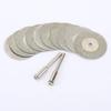 10pcs 30mm Diamond Cutting Discs Cut Off Mini  Saw Blade with 2pcs Connecting 3mm Shank for Dremel Drill Fit Rotary Tool