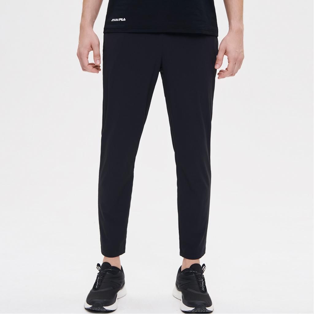 Fila Solid Color Fitness Woven Straight Leg Sports Pants Men Bottoms Deep-Black A11M321805ABK