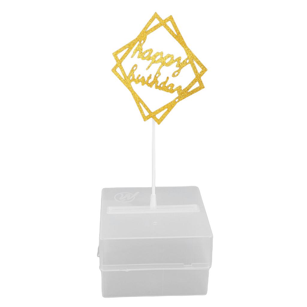 Salvadanaio di Compleanno 20 Sacchetti Trasparenti Topper per Torta Kit Estraibile per Torta con Denaro per Festa