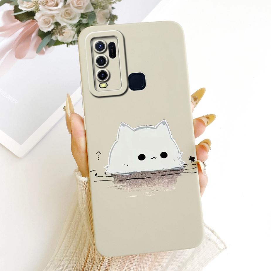 For Vivo Y30 Y50 Case 1935 1938 Cute Cat Duck Cartoon Cover Soft TPU Phone Cases For Vivo Y50 Y 30 VivoY30 VvioY50 Fundas Bumper
