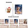 Christmas 24day Advent Calendar With Acrylic Cow Ornament For Holiday Gift Giving