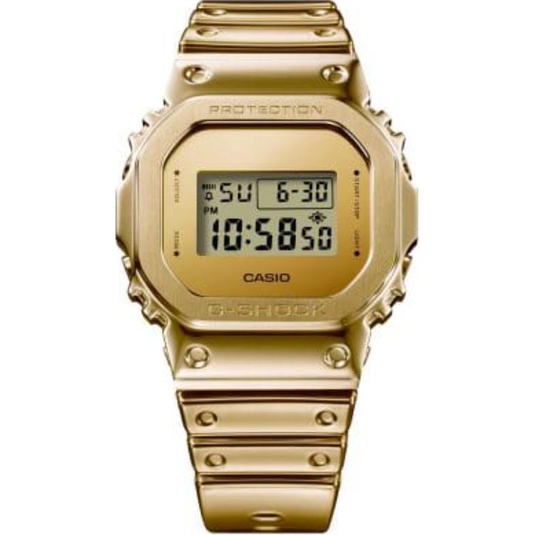 CASIO DIGITAL 200m Waterproof Quartz Movement Silicone Strap Watch Unisex Gold Dial GM-5600YMG-9 Gold Dial
