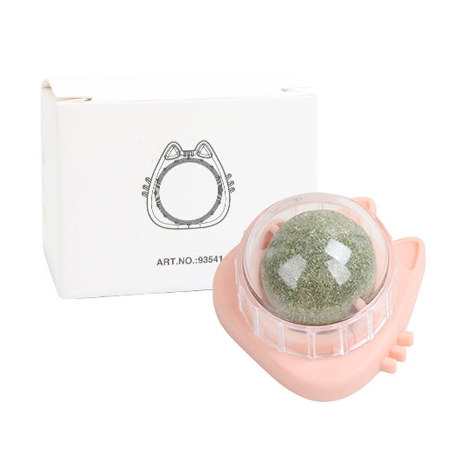 

Catnip Ball Toy with Plastic Holder for Interactive Play Durable Pet Toy Suitable for Indoor Cats Safe and Non-Toxic Material One Size