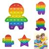 Innovatives 12cm Regenbogen Silikon Sensorisches Blasen Spielzeug Für Kinder Mit Bunten Formen