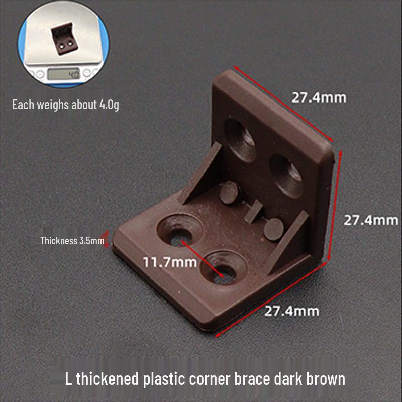 Diswei L-Shaped Plastic 90° Corner Bracket for Shelves and Cabinets