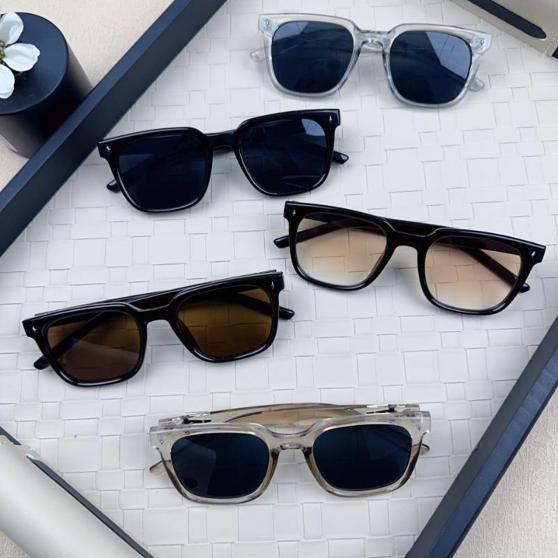 Trendy Rice Nails Fashion Sunglasses Vintage Square Sunglasses Women Men Mirror Brand Designer Shades Punk  Uv400