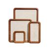 Walnut Jewelry Tray: Pearl Necklace Storage & Linen-Style Display Stand for Props & Photography