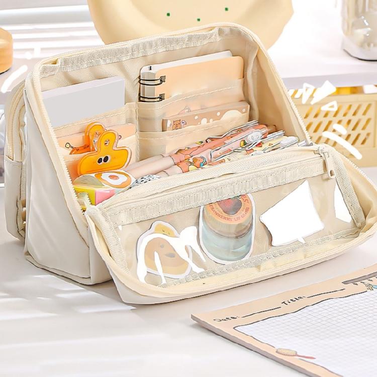 Großes Federmäppchen Mehrschichtige Stifttaschen Abnehmbare Stifte-Organizer Tasche Reise Kosmetiktasche für Schülerinnen Frauen