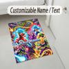 Personalized Crystal Velvet Carpet,Dragon Ball Custom Printed Name, Plush Area Rug For Home Indoor Decor