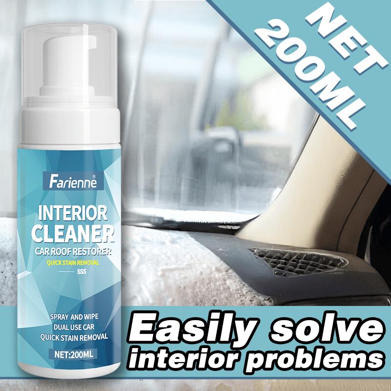 Multifunctional Foam Cleaner for Car Interior,Dashboard,Steering Wheel,Seats & Safety Belts,Press Pump Design,Waterless Cleaning