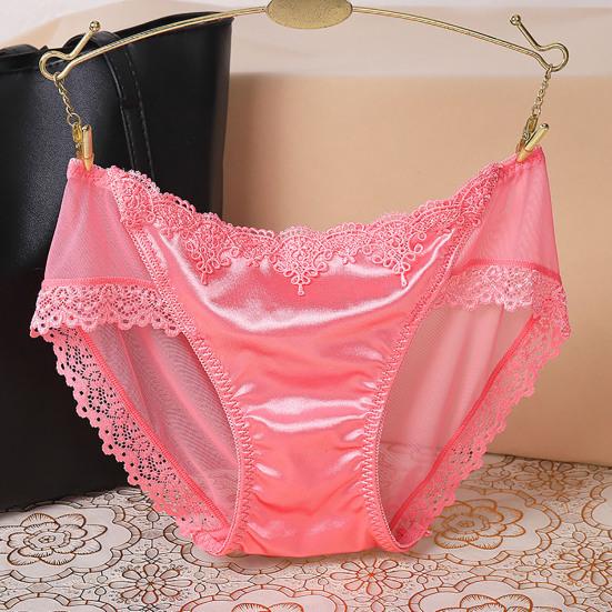 Dámské kalhotky Trendy Sexy Perspektiva Tenké Pohodlné Uvnitř Nošení Nylonová Krajka Šití Dámské Kalhotky Doplňky na spaní