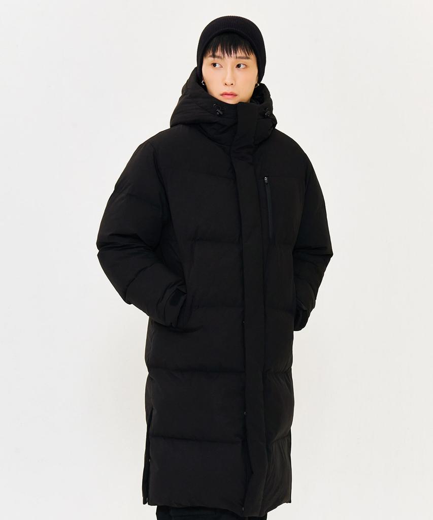 Chasecult Unisex Hooded Long Puffer Jumper - Black