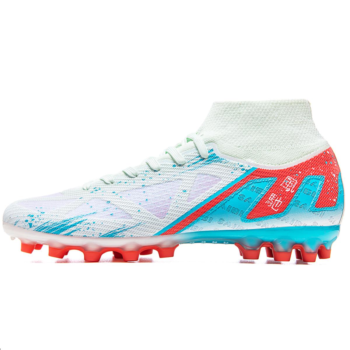 

High-Top Soccer Cleats, Fg/Ag Unisex Style Comfortable and Lightweight Ultimate Grip Breathable and Durable 45 білий