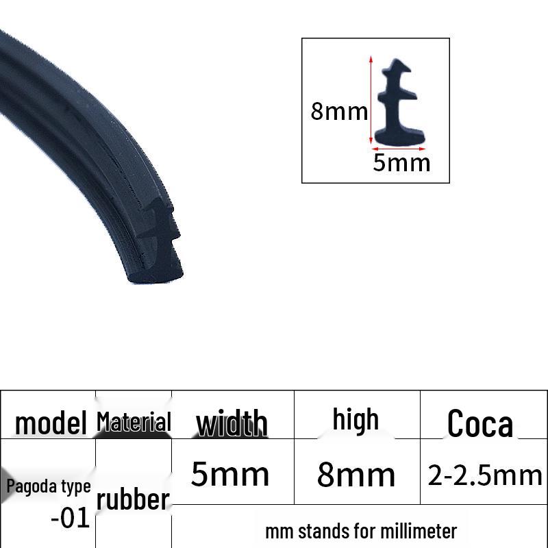 Aluminum Alloy Window and Door Sealing and Pressing Strip for 90-Type Sliding Windows