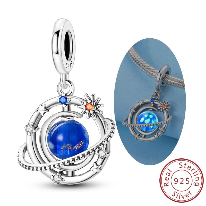 Original Charms Beads Pendant Copper Luminous Firefly Cat Claw Rose Magic Hat Beads Fit Bracelets Diy Jewelry Gift