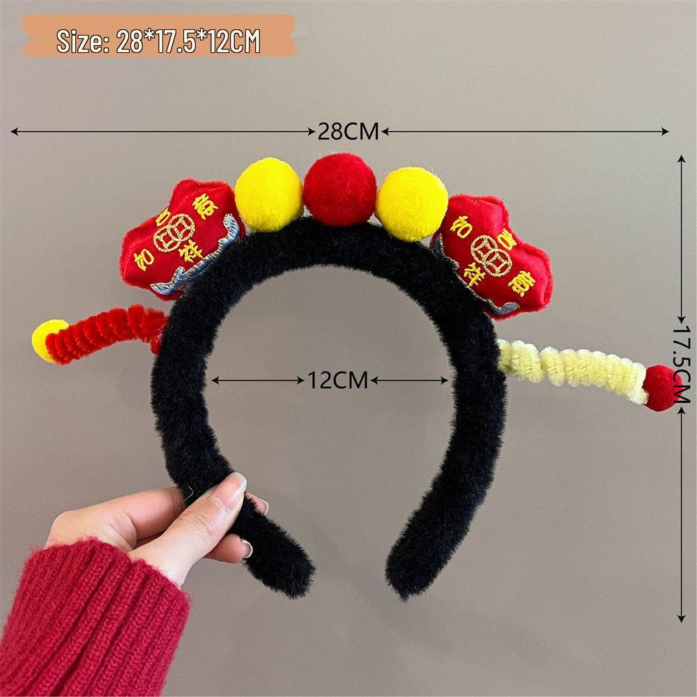 Bonita diadema de antena de peluche con forma de palito de Niuniu: accesorio divertido para el cabello para fiestas y maquillaje.