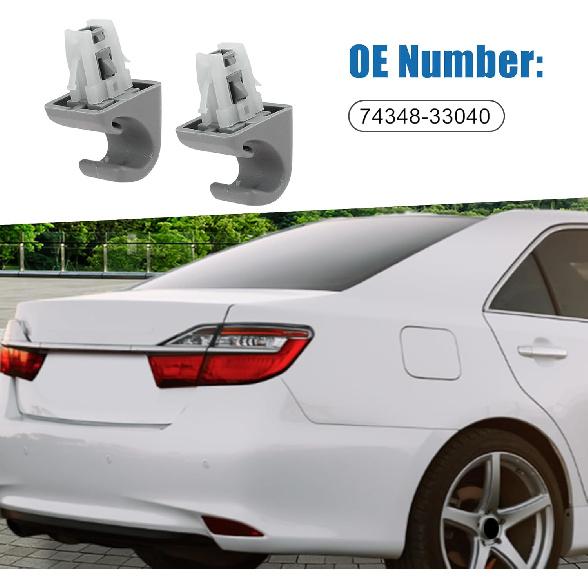 Sun Visor Hook Clip 74348-33040 Car Accessory for Toyota Camry 2007-2017 (Set of 2)