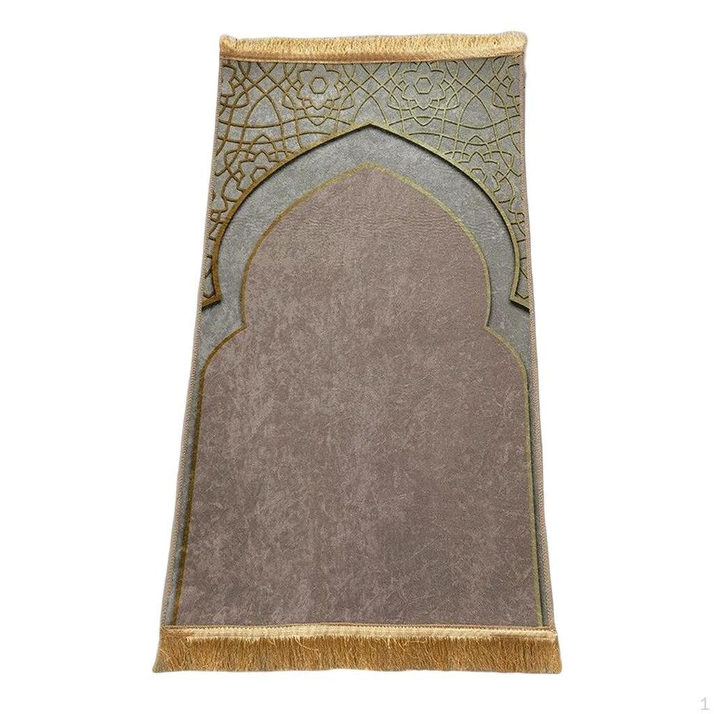 Classic Prayer Rug Embroidered Ramadan Gift Wedding Decor for Eid Hallway Camping