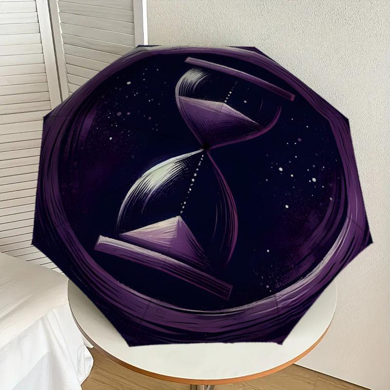 

1pc Hourglass in cosmic circle. Umbrella with Plastic Handle,Suitable for All Seasons Home Travel Outdoor UmbrellaDD1084